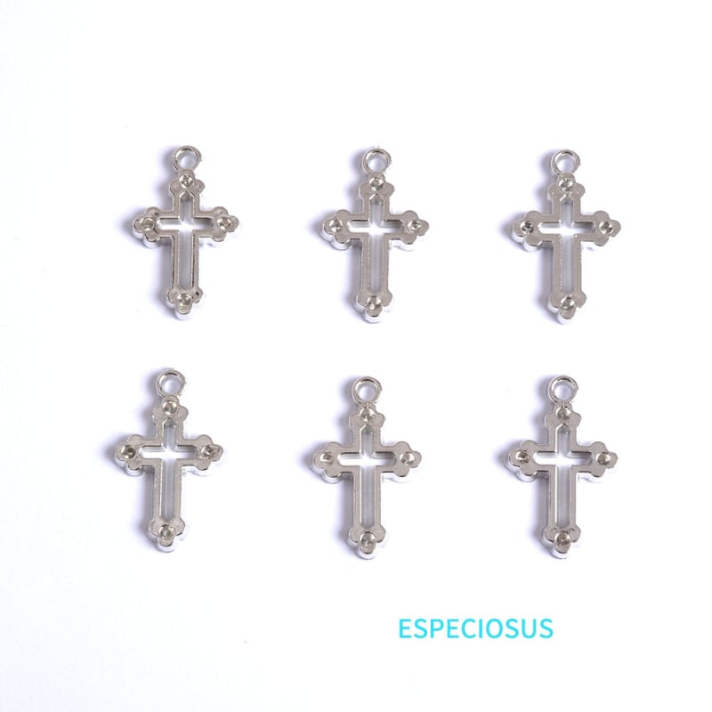 Имитиращ метален кух кръст висулка за DIY бижута – компоненти за мъниста и обици