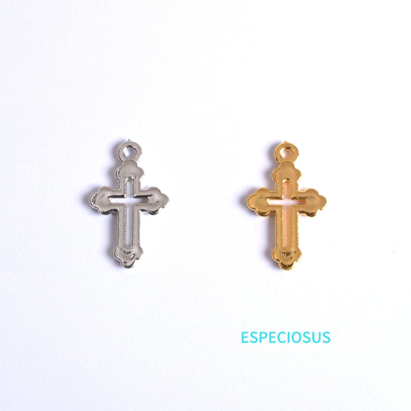 Имитиращ метален кух кръст висулка за DIY бижута – компоненти за мъниста и обици