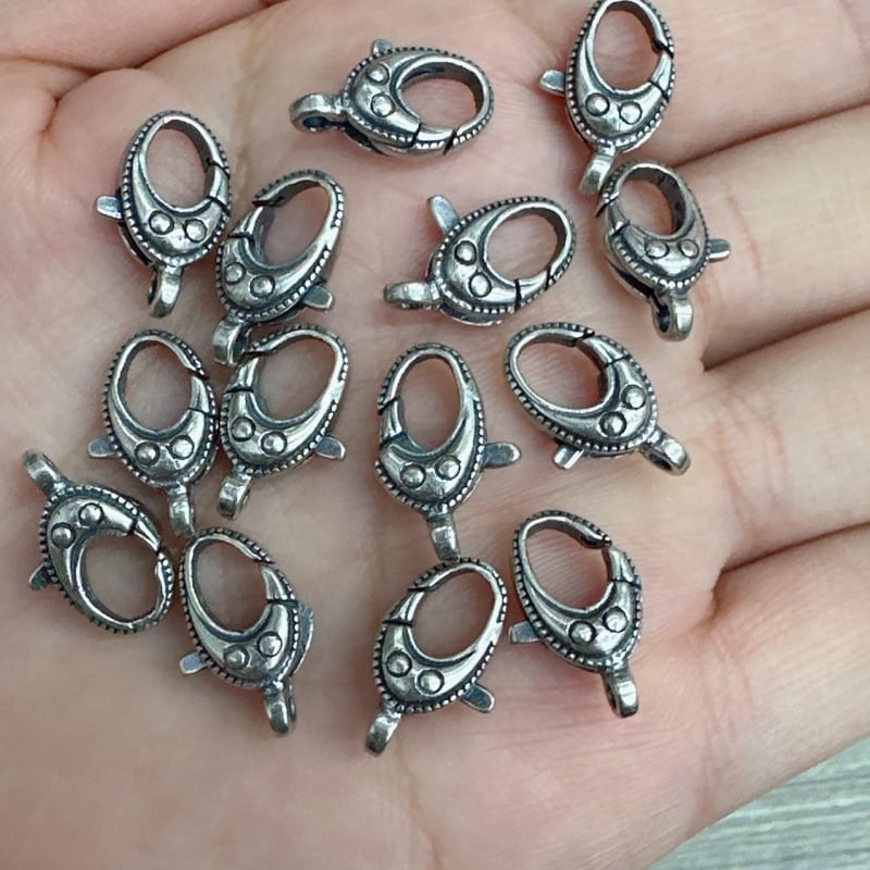 Сребърна пружинна закопчалка за DIY бижута, лобстер закопчалка и свързващи елементи за гривни и колие