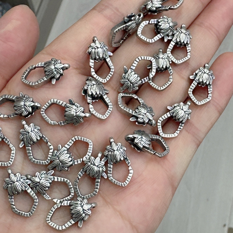 Сребърна пружинна закопчалка за DIY бижута, лобстер закопчалка и свързващи елементи за гривни и колие