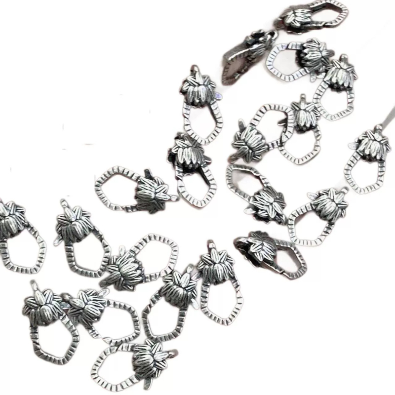 Сребърна пружинна закопчалка за DIY бижута, лобстер закопчалка и свързващи елементи за гривни и колие