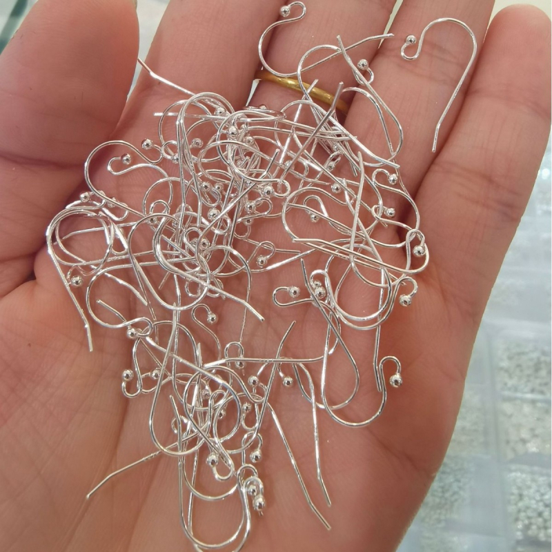 У-образни ушни куки от стерлингово сребро 925 за DIY бижута, позлатени с 24K злато