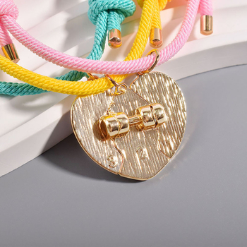 Комплект от три магнитни гривни с форма на сърце, стил Милано въже, за жени – подарък за приятелство между най-добрите приятелки