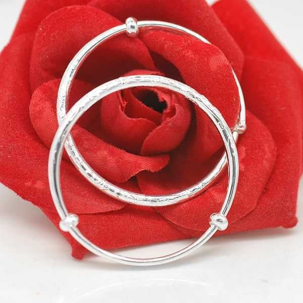 Детска гривна от 990-сребро, минималистичен стил, благословение за дълголетие