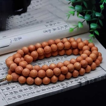 108 mărgele Bodhi, semințe Bodhi de 14 mm rotunde, agat, pentru meditaţie