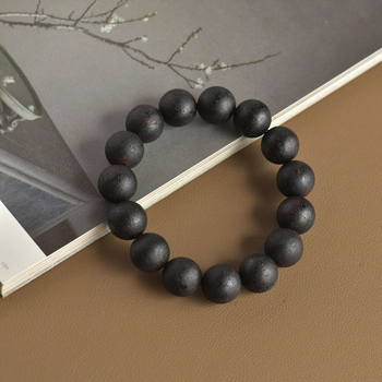 Гривна от агарово дърво с 108 мъниста, унисекс дървено бижу