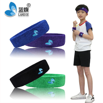 Памучна детска лента за глава с бродерия – абсорбираща потта, за момчета и момичета, подходяща за бягане, танци и колоездене