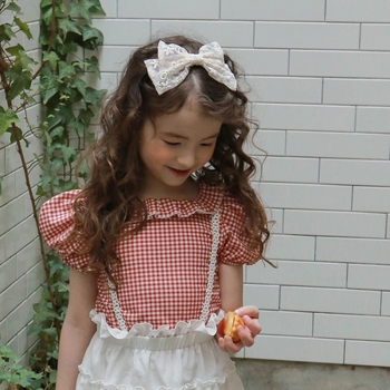 2026 Ljetna čipkasta mašna za kosu Strawberry za djevojčice
