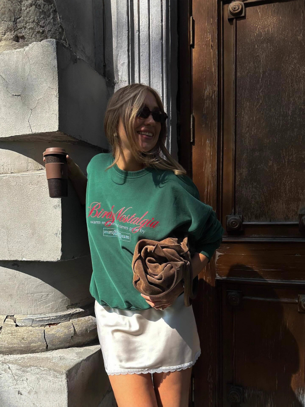 Ženska pamučna dukserica s okruglim izrezom, ležeran kroj, vlastiti tisak, zimski sportski casual stil