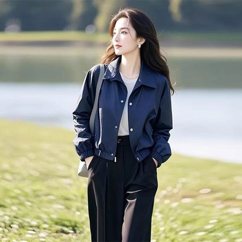 2025 дамска ветровка за слоеве — синя, универсална и стилна