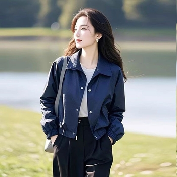 2025 дамска ветровка за слоеве — синя, универсална и стилна