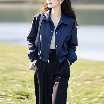 2025 дамска ветровка за слоеве — синя, универсална и стилна