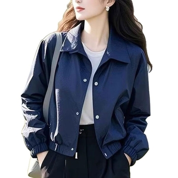 2025 дамска ветровка за слоеве — синя, универсална и стилна