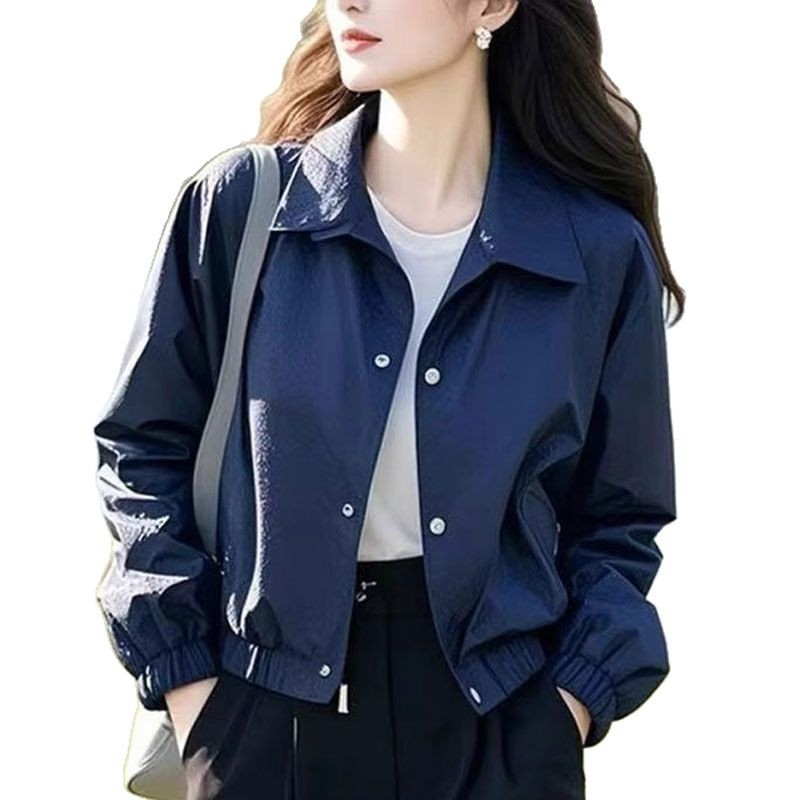 2025 дамска ветровка за слоеве — синя, универсална и стилна