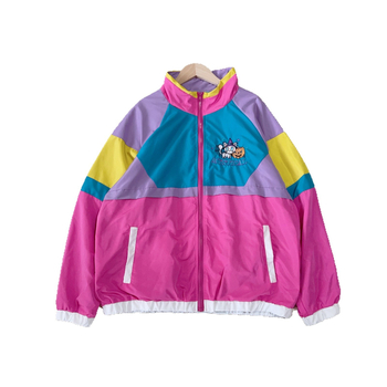 Бродирано цветово-блокирано лятно дамско яке за защита от слънцето, свободна кройка, подплатено