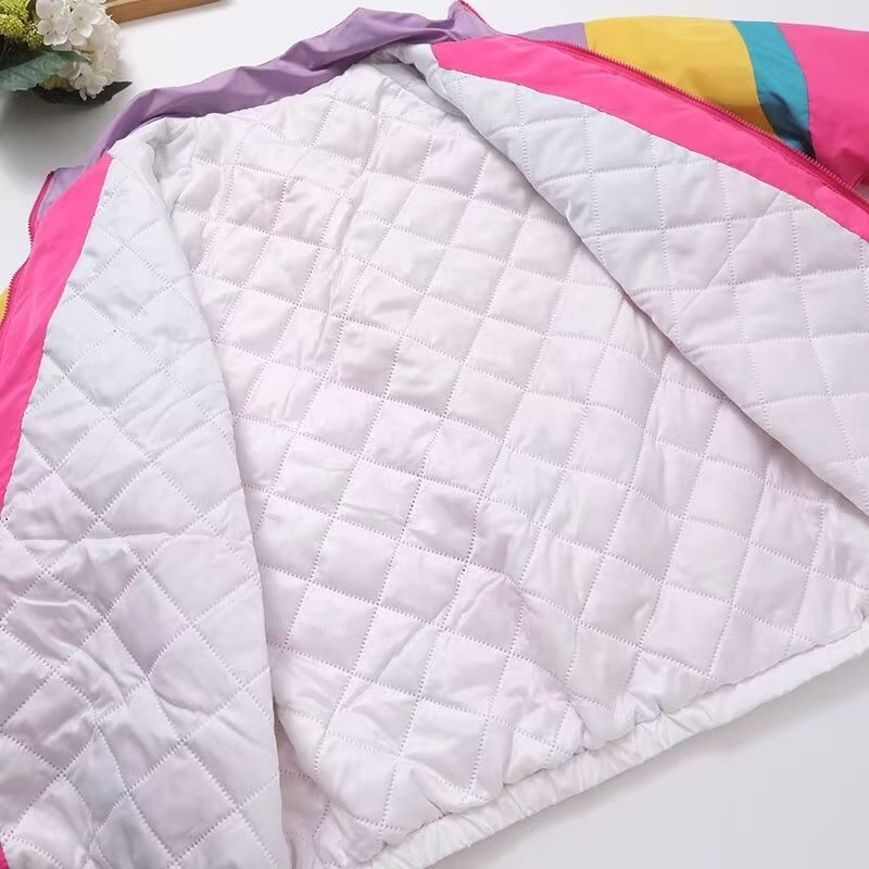 Бродирано цветово-блокирано лятно дамско яке за защита от слънцето, свободна кройка, подплатено