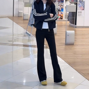 2025 популярен къс бейзболно яке с три ленти за жени, тънък модел за пролет, свободна кройка, спортен стил