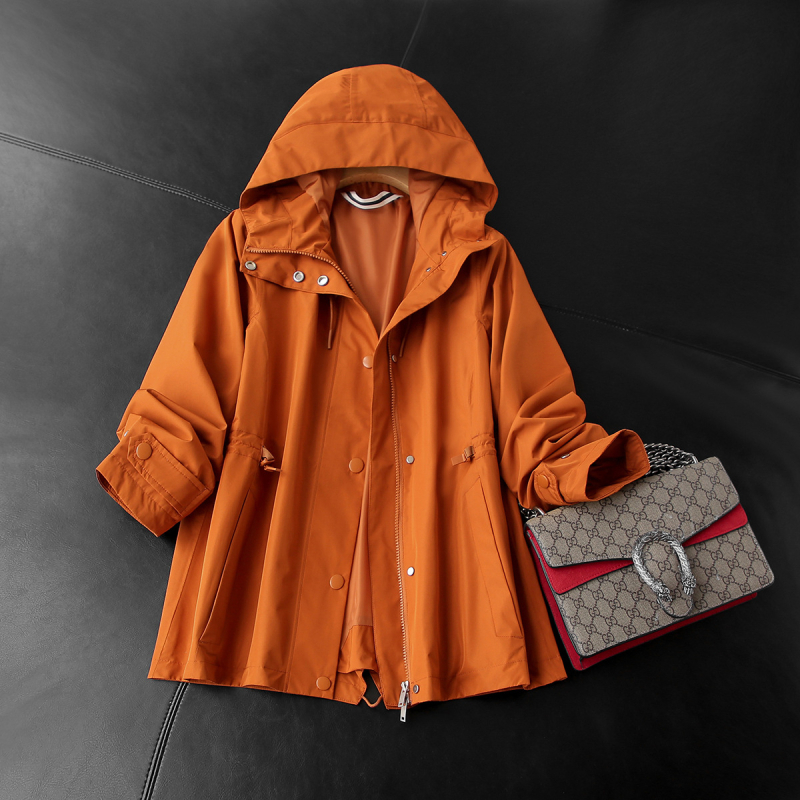 Женско леко ветроустойчиво яке с качулка за спорт на открито, пролет 2024, модел 001