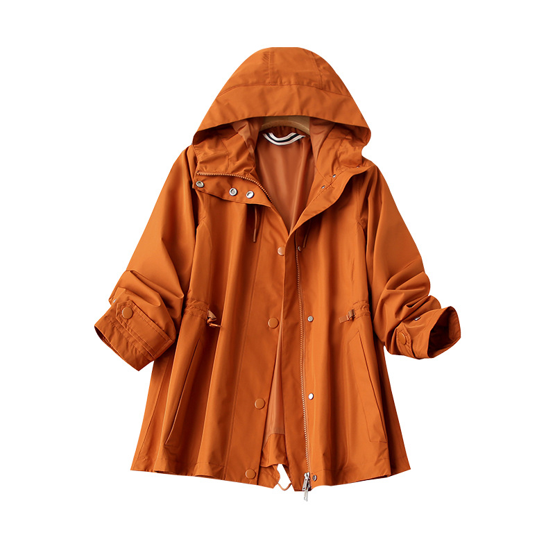 Женско леко ветроустойчиво яке с качулка за спорт на открито, пролет 2024, модел 001