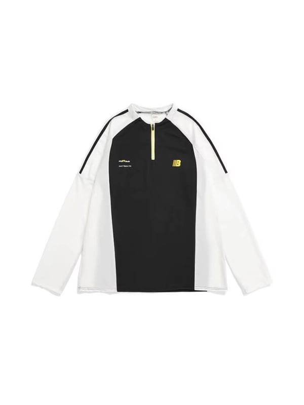 2025 Αμερικανικού στυλ φούτερ με χρωματικά μπλοκ, ράγκλαν μανίκια, στρογγυλός λαιμός, unisex, ρετρό αθλητικό ένδυμα