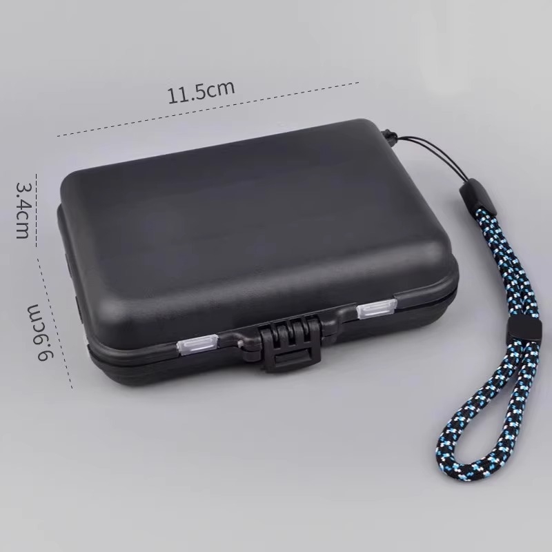 Кутия за съхранение на куки и примамки за риболов, преносима двуетажна кутия за мини примамки и блестящи елементи