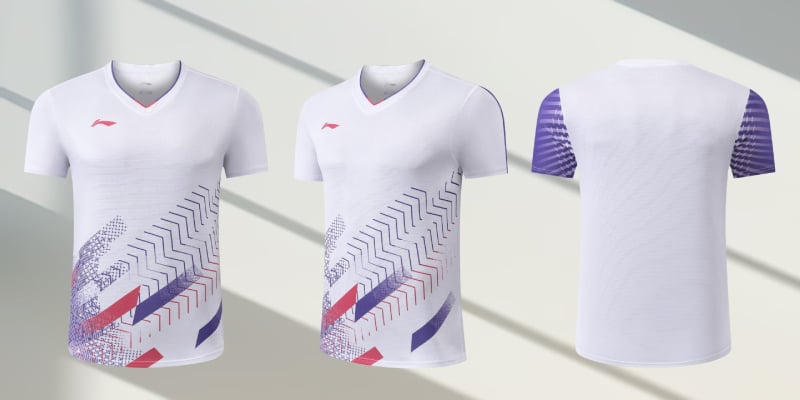 Αθλητικά ρούχα με γρήγορο στέγνωμα για επιτραπέζιο τένις και μπάντμιντον, unisex, κοντομάνικο, προπονητικό και casual με εκτύπωση