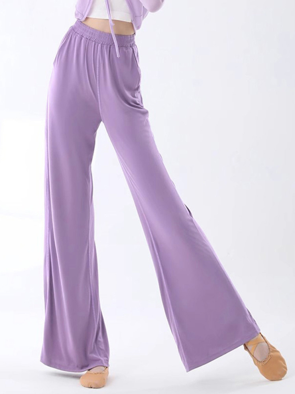 Pantalone za ples za odrasle žene, plus veličine, širokih nogavica, pogodne za klasični, etnički i moderni ples