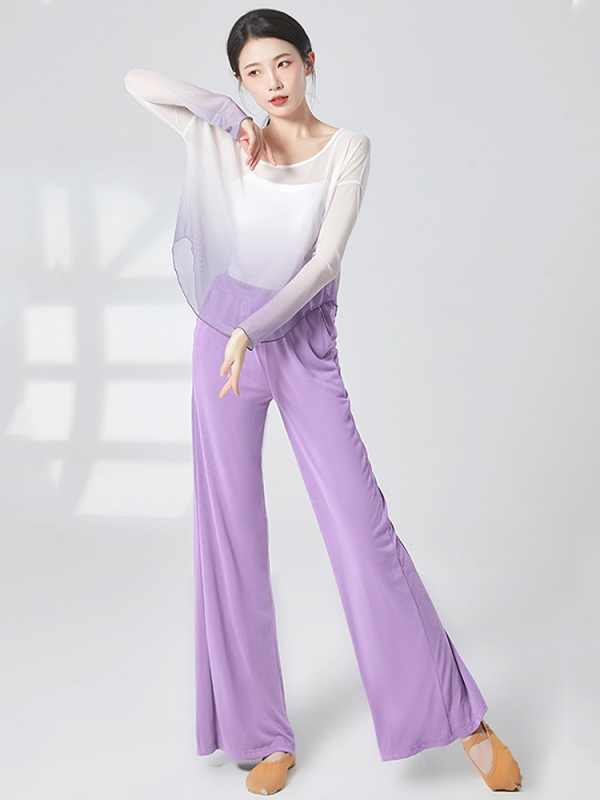 Pantalone za ples za odrasle žene, plus veličine, širokih nogavica, pogodne za klasični, etnički i moderni ples