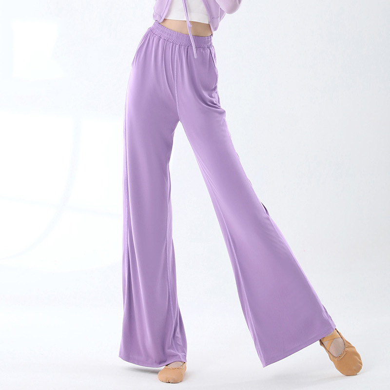 Pantalone za ples za odrasle žene, plus veličine, širokih nogavica, pogodne za klasični, etnički i moderni ples