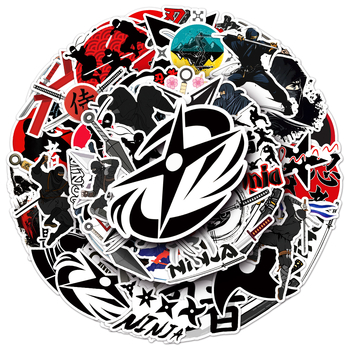 50 нинджа карикатури стикери – водоустойчиви декоративни стикери за телефони и лаптопи, сладък стил