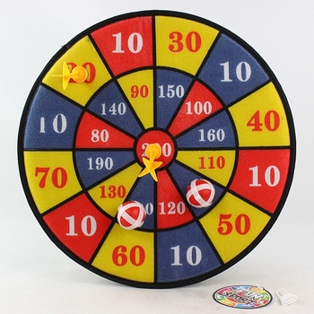 Dječji set darts s ljepljivim lopticama i samoljepljivom pločom za unutarnju i vanjsku igru