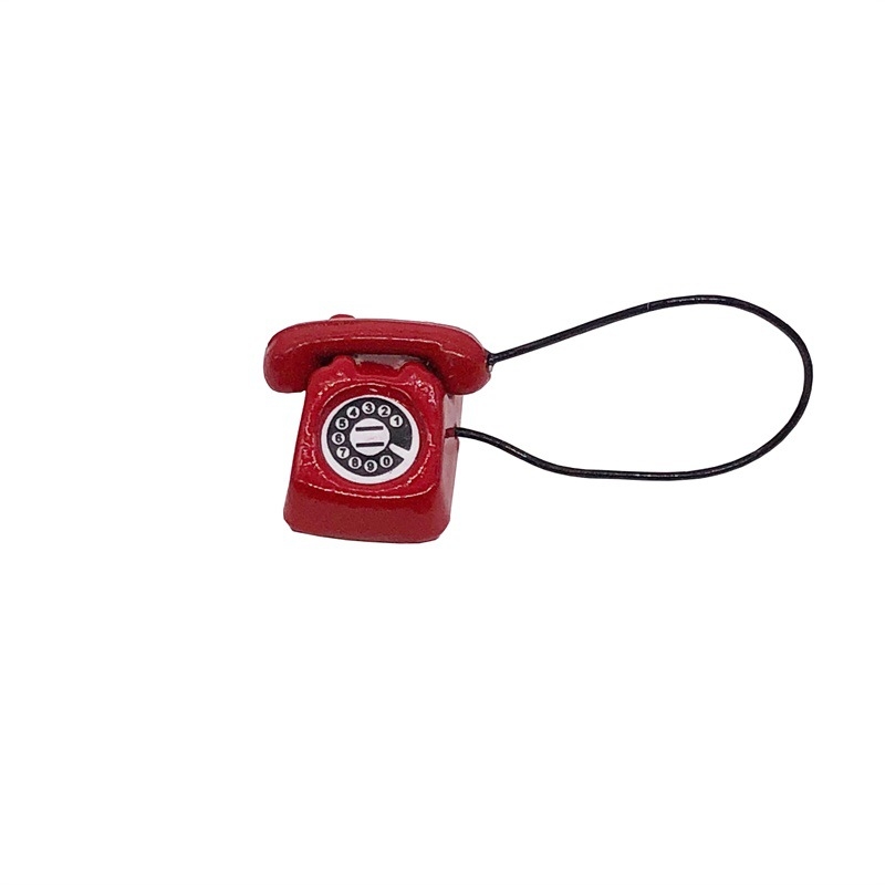 1:12 skala mini namještaj za kućicu za lutke, metalni telefon, BJD dodatak, diplomski projekt