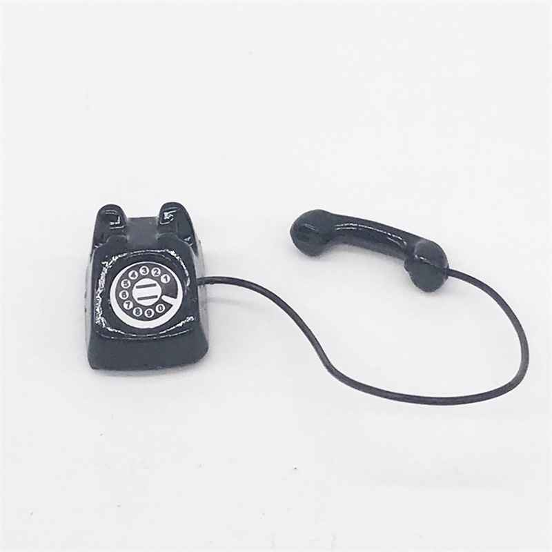 1:12 skala mini namještaj za kućicu za lutke, metalni telefon, BJD dodatak, diplomski projekt