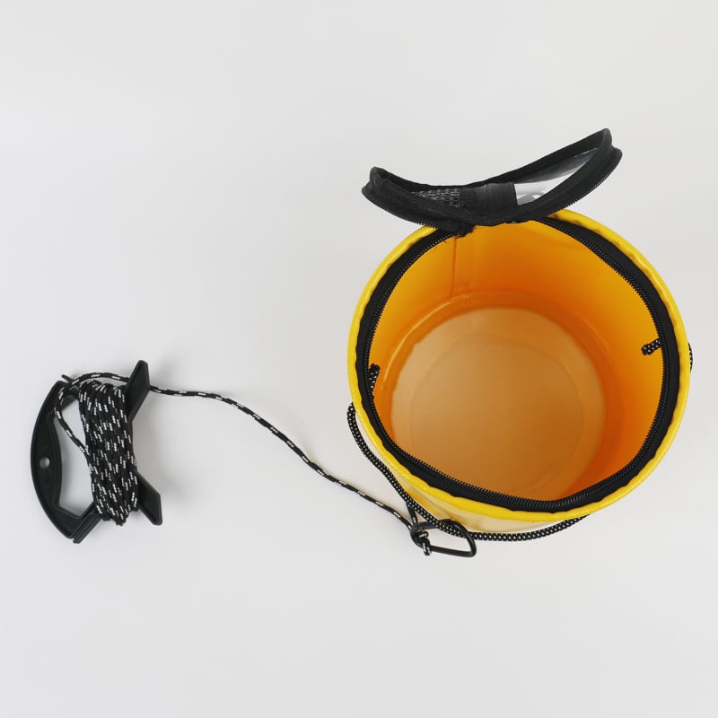 Сгъваема кофа за вода за риболов, кофа за живи риби, открит риболов, многофункционална кофа за риболовни принадлежности с 5 м въже