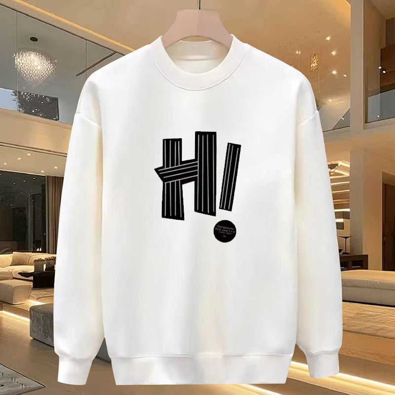 Памучен суитшърт с флисе за зима, плюс размер, мъжки свободен силует