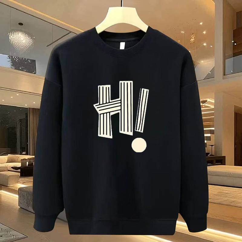 Памучен суитшърт с флисе за зима, плюс размер, мъжки свободен силует