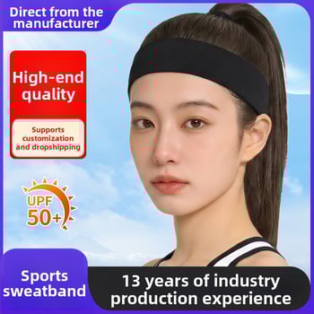 Нейлонова дишаща лента за глава против изпотяване, за мъже и жени, подходяща за йога, бягане и фитнес
