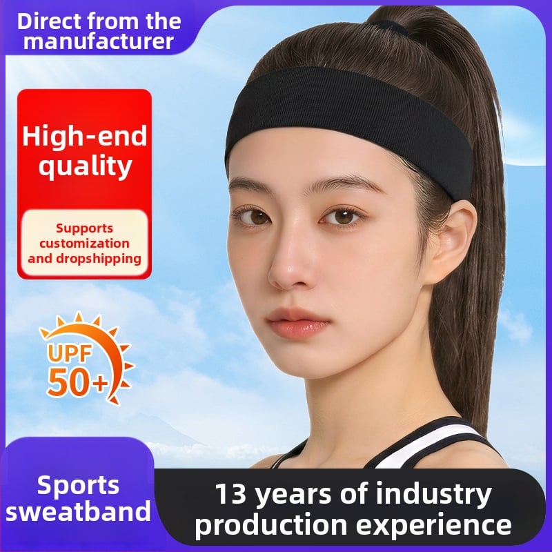 Нейлонова дишаща лента за глава против изпотяване, за мъже и жени, подходяща за йога, бягане и фитнес