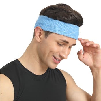 Хавлиена спортна лента за глава, абсорбира пот, дишаща еластична лента за тичане, йога и баскетбол