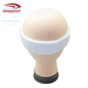 Бяла памучна лента за попиване на пот за глава, спорт и фитнес