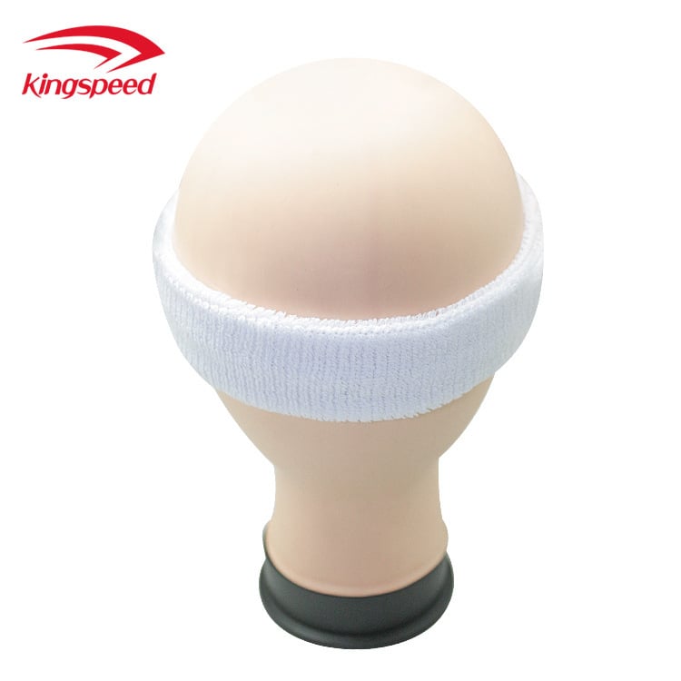 Бяла памучна лента за попиване на пот за глава, спорт и фитнес