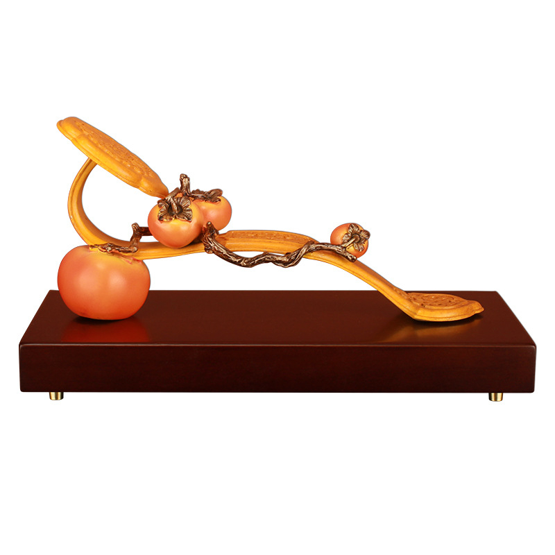 U potpunom bakrenom Persimmon Ruyi ukras – kućna dekoracija u kineskom stilu 0935