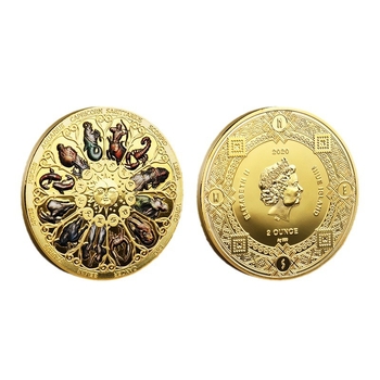 Dvanaest zviježđa zodijaka – šareni metalni medaljoni i ukrasi, darovni set, veleprodaja
