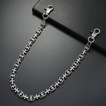 Unisex metalni lanac za struk za traperice, hip-hop stil, duljina 60 cm, širina 2–4 cm