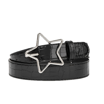 Женски колан в американски ретро стил Y2K, етно мотиви, червен, 2,8 см ширина, 105 см дължина, имитирана кожа, катарама с щифт, 2025