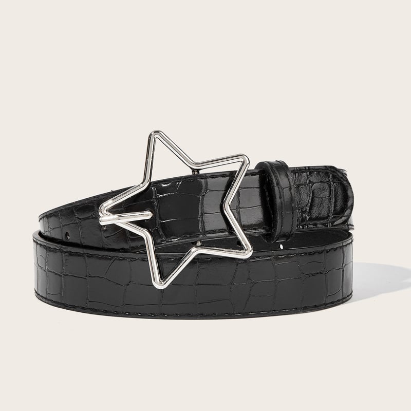 Женски колан в американски ретро стил Y2K, етно мотиви, червен, 2,8 см ширина, 105 см дължина, имитирана кожа, катарама с щифт, 2025