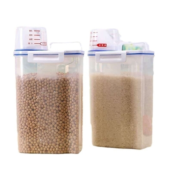 Кухненски съд за зърна, канистра за съхранение 4–5 л, пластмасов контейнер за зърнени култури