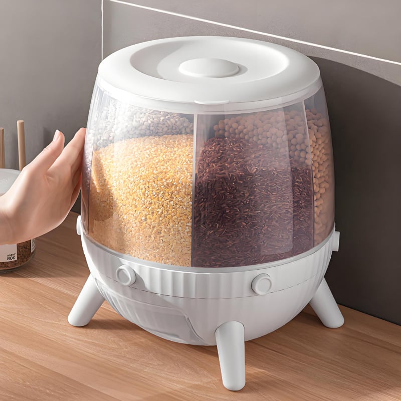 Контейнер за ориз за домашна кухня, влагоустойчив и против насекоми, пластмасова кутия за съхранение на зърнени храни, хранителен клас