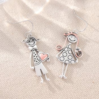 Unisex χαλκού σκουλαρίκια με γεωμετρικό σχέδιο, ρετρό στυλ, δημιουργικός σχεδιασμός