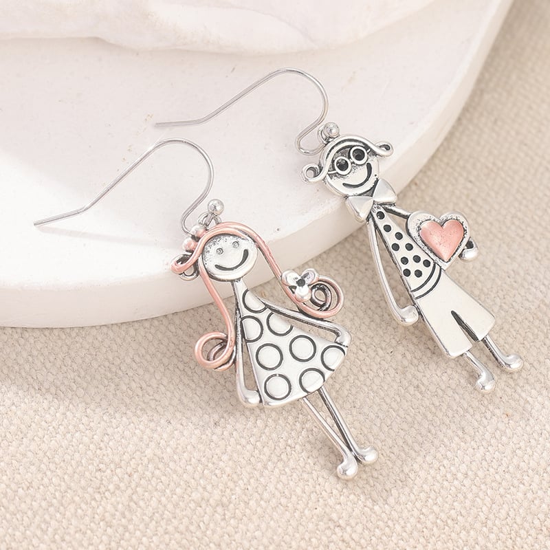 Unisex χαλκού σκουλαρίκια με γεωμετρικό σχέδιο, ρετρό στυλ, δημιουργικός σχεδιασμός